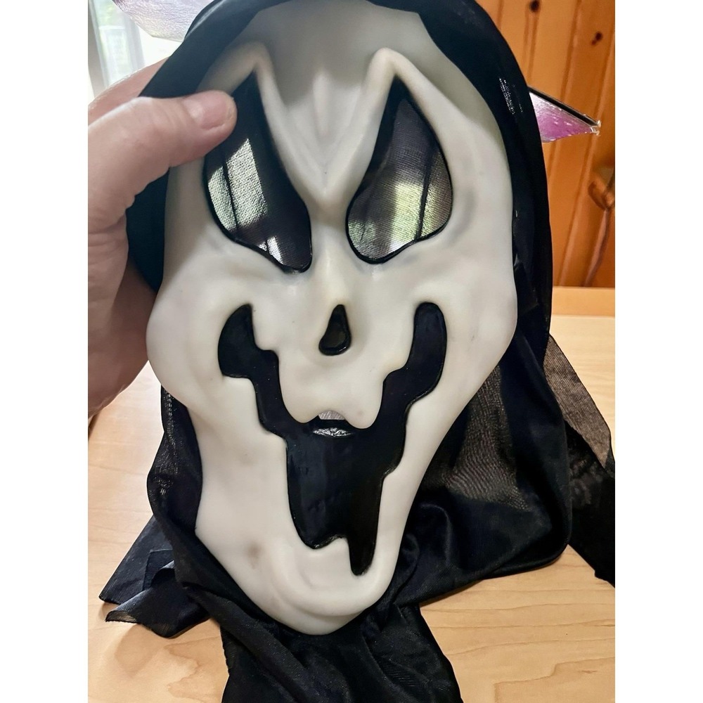 90s Fun World Fearsome Faces Scream Mask Melty Ghost Glow In Dark New Tags SEE - Picture 7 of 9